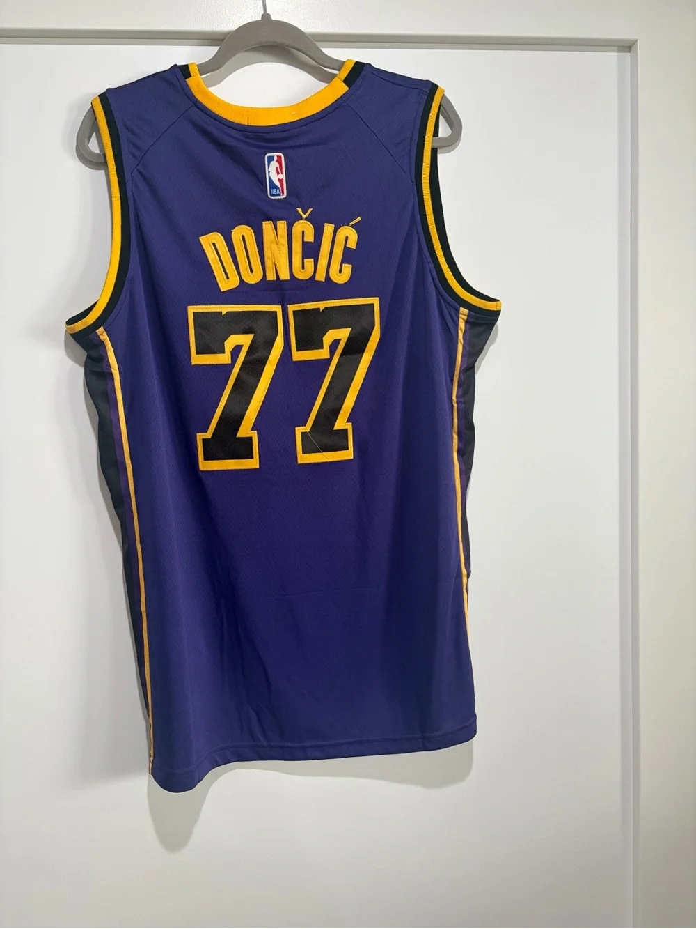 Luka Dončić Los Angeles Lakers Yellow, and Purple Jerseys. Size 52/XL